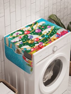 Органайзер "Новогодний сюрприз" на стиральную машину, 45x120 см Ambesonne