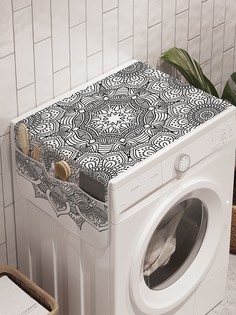Органайзер "Цветочная безмятежность" на стиральную машину, 45x120 см Ambesonne