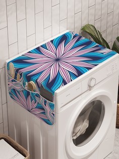 Органайзер "Танец волнистых лепестков" на стиральную машину, 45x120 см Ambesonne