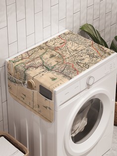 Органайзер "Старая карта Африки" на стиральную машину, 45x120 см Ambesonne