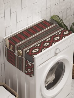 Органайзер "Пятнистые линии" на стиральную машину, 45x120 см Ambesonne