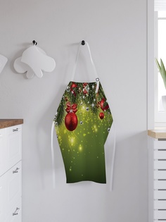 Фартук кухонный регулируемый "Искрящаяся новогодняя елка", универсальный размер Joy Arty