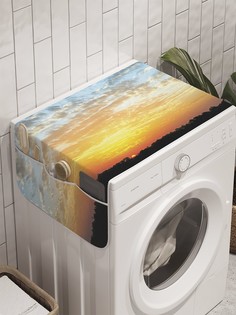 Органайзер "Одинокая лодка" на стиральную машину, 45x120 см Ambesonne