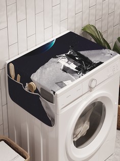 Органайзер "Установка лунохода" на стиральную машину, 45x120 см Ambesonne