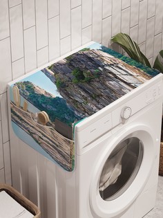 Органайзер "Каменные острова" на стиральную машину, 45x120 см Ambesonne