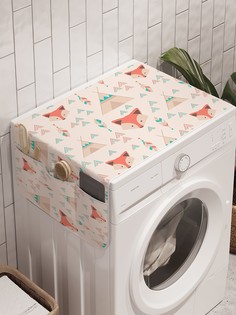 Органайзер "Вигвамы и лисы" на стиральную машину, 45x120 см Ambesonne