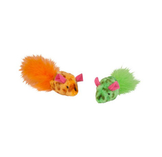 Игрушка для кошек Chomper, набор мышки с пером, в ассортименте, 2шт