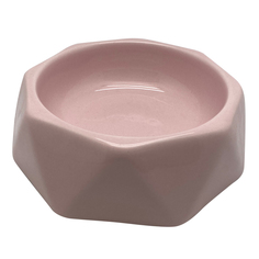 Одинарная миска для кошек и собак Foxie, керамика, розовый, 0.25 л