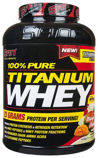Протеин SAN Titanium Whey 100% Pure, 2240 г, mango peach