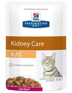 Влажный корм для кошек Hills Prescription Diet k/d Kidney Care, говядина, 85г