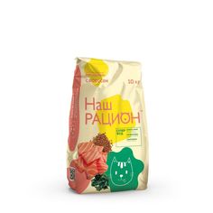 Сухой корм для кошек Наш рацион , лосось, 1шт, 10кг