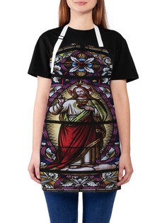 Фартук женский для готовки "Церковный витраж", универсальный размер Joy Arty