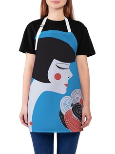 Фартук женский для готовки "Девушка ретро", универсальный размер Joy Arty
