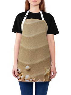 Фартук женский JoyArty для готовки "Волны на песке", универсальный размер