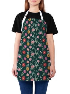 Фартук женский JoyArty для готовки "Розы и герберы", универсальный размер