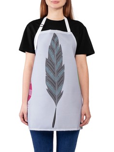 Фартук женский JoyArty для готовки "Красивые перья", универсальный размер