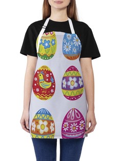 Фартук женский JoyArty для готовки "Раскраска пасхальных яиц", универсальный размер