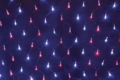 Гирлянда "Сеть" 2х1,5м, черный ПВХ, 288 LED Красные/Синие Neon Night