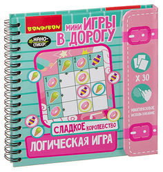 Компактные развивающие игры в дорогу Логическая игра СЛАДКОЕ КОРОЛЕВСТВО! Bondibon