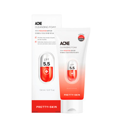 Мягкая пенка для глубокого очищения проблемной кожи pH 5.5 PRETTYSKIN 150 мл