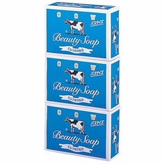 Мыло молочное освежающее Cow Beauty Soap Чистота и свежесть синяя упаковка 3 шт х 85 г