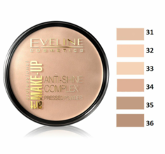 Пудра Eveline Art Make-up Professional матирующая с шелком тон 36 Deep Beige 14 г