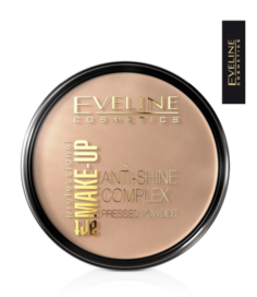 Пудра Eveline Art Make-up Professional матирующая с шелком тон 33 Golden Sand 14 г