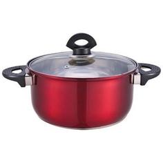 Кастрюля из нерж стали с крышкой (стекло) ROSSO-18, ручки - бакелит, капс дно, 2,6 литра Mallony