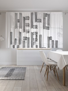 Шторы JoyArty с фотопечатью "Полосатое приветствие" из сатена, 290х180 см