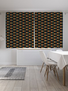 Шторы JoyArty с фотопечатью "Полосатый косяк" из сатена, 290х180 см