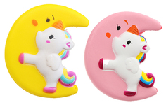 Мягкая игрушка-антистресс Kawaii единорог на луне 10 см sq-52 Yiwu Sanqi Crafts