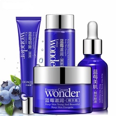 Подарочный набор уходовой косметики для лица с экстрактом черники Bioaqua из 5 предметов
