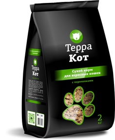 Сухой корм для кошек ТЕРРА КОТ, с перепелками, 2кг