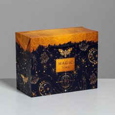 Пакет-коробка подарочный Дарите Счастье Magic time, 23x18x11