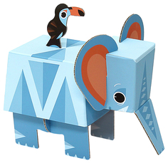 Игрушки из картона Krooom Слон, модель Fold my Safari Krooom