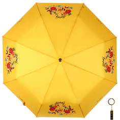 Зонт складной женский автоматический Flioraj 16094 FJ желтый