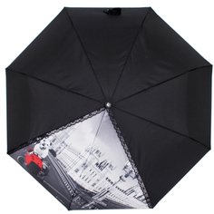 Зонт складной женский автоматический Flioraj 20103 FJ черный