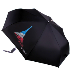 Зонт складной женский автоматический Flioraj 210804 FJ черный