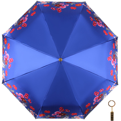 Зонт складной женский автоматический Flioraj 23142 FJ синий