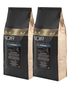 Кофе в зернах NOIR CREMA, набор их 2 шт. по 1 кг