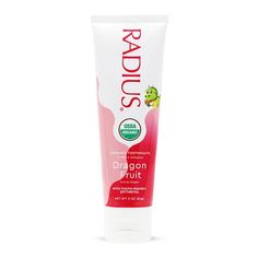 Органическая гелевая зубная паста RADIUS для детей Dragon Fruit, 6 мес.+.