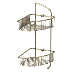 Полка металлическая угловая двойная Veragio BASKET VR.GFT-9037.BR