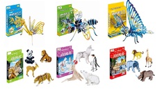 Конструктор 3D Puzzle набор из 6 конструкторов 12 животных и 3 насекомых
