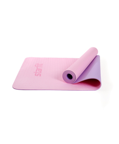 Коврик для йоги StarFit FM-201 розовая пастель/фиолетовая пастель 173 см, 4 мм