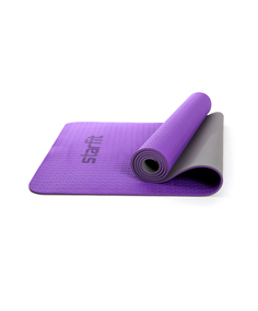 Коврик для йоги StarFit FM-201 фиолетовый/серый 173 см, 5 мм