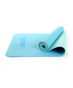 Коврик для йоги StarFit FM-201 синяя пастель/мятный 173 см, 5 мм