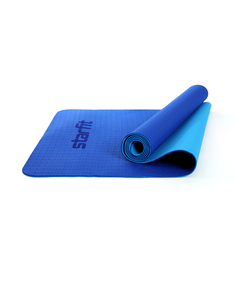 Коврик для йоги StarFit FM-201 темно-синий/синий 173 см, 4 мм