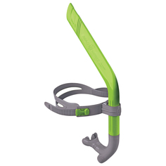 Трубка для плавания MadWave Pro Snorkel Junior green/grey