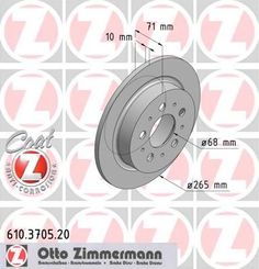 Тормозной диск ZIMMERMANN 610.3705.20