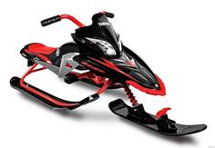 Снегокат детский Yamaha Apex Snow Bike with LED-light, мягкое сиденье YMC13001LX black/red